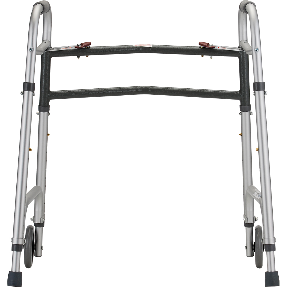 HEAVY DUTY FOLDING WALKER W/ 5" WHLS BACK VIEW
